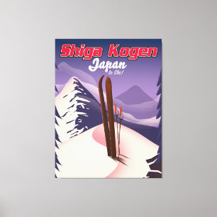Toile poster de ski shiga kogen japon