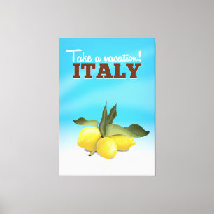 Toile poster de voyage italien vintage