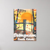 Poster de voyage Seongnam Corée du Sud