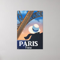 poster de voyage Tour Eiffel Paris France