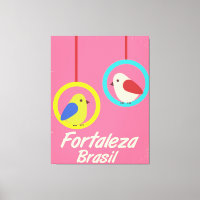 Poster de voyage vintage Fortaleza Brésil