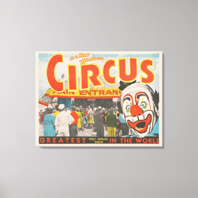 Toile Poster Du Cirque Des Gens Entrant Dans Le Grand Ha (Recto)