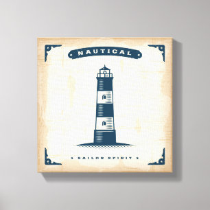 Toile Poster du phare vintage 1