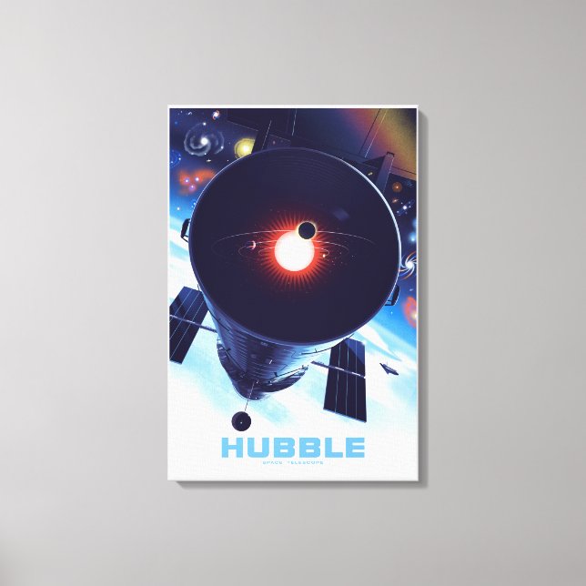 Toile Poster du télescope spatial Hubble. (Recto)