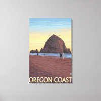 Poster du Vintage voyage Haystack Rock