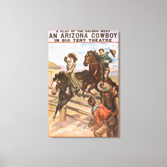 Toile Poster d'un cowboy de l'Arizona dans Big Tent Thea (Recto)