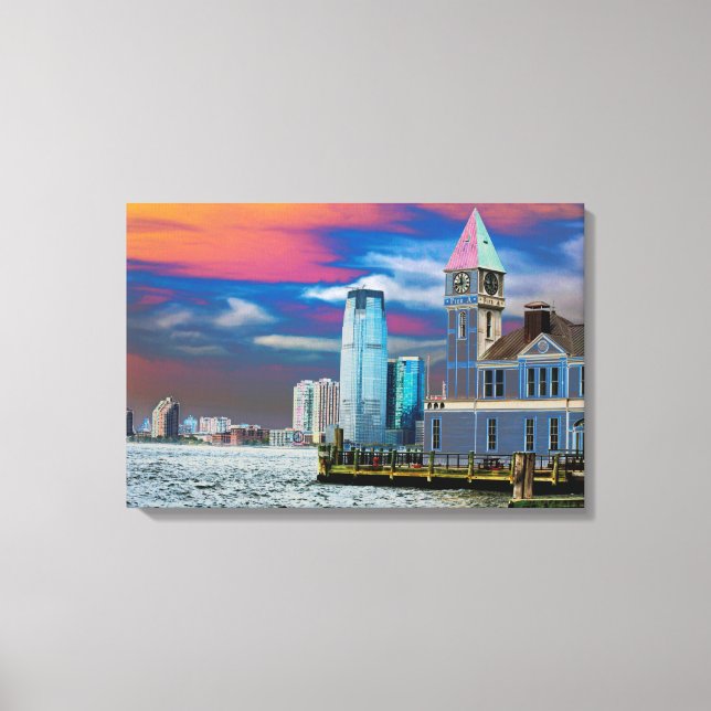 Toile Poster d'une jetée Lower Manhattan New York City U (Recto)