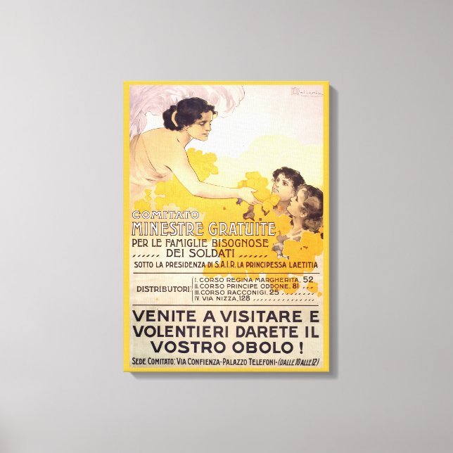 Toile Poster italien vintage 1917 (Recto)