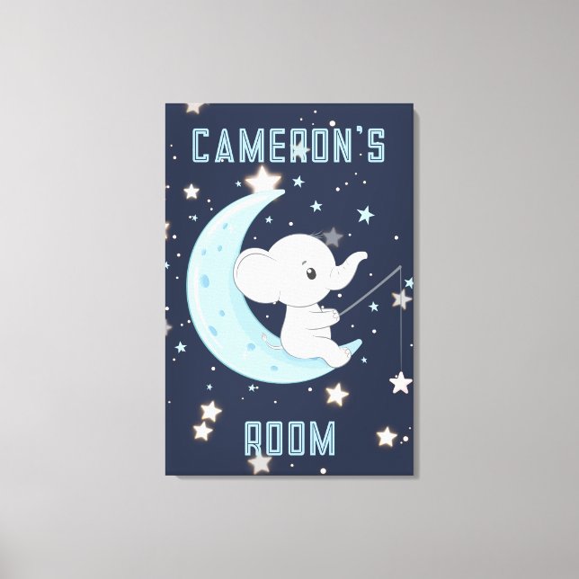 Toile Poster personnalisé Baby Elephant Fishing 4 Etoile (Recto)