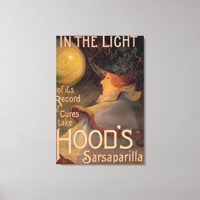 Toile Poster promotionnel de la Sarsaparilla de Hood (Recto)