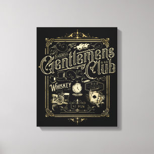 Toile Poster Retro du Club des Hommes
