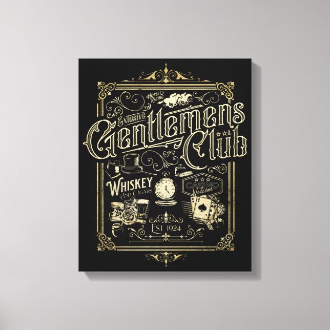 Toile Poster Retro du Club des Hommes (Recto)