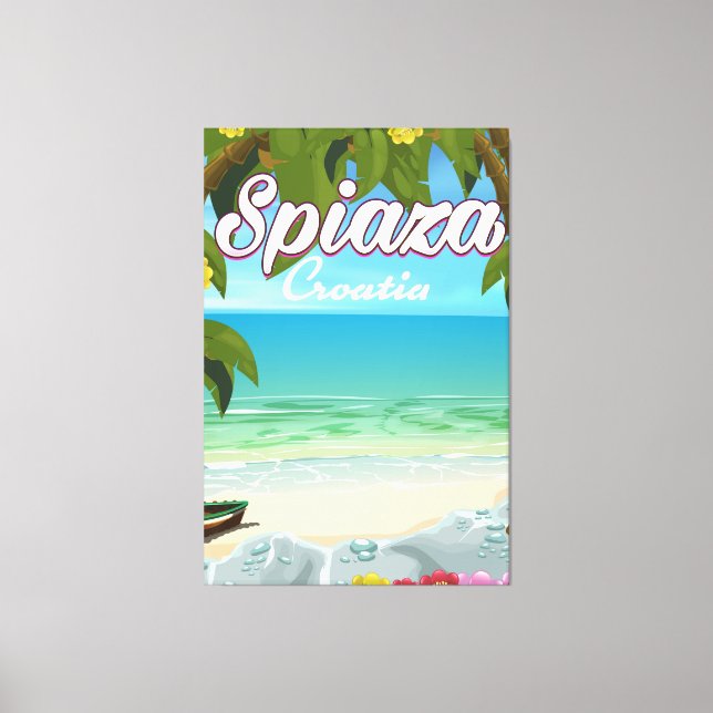 Toile poster vacances plage de Spiaza Croatie (Recto)