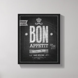 Toile Poster vintage Bon Appetit - Tableau de bord