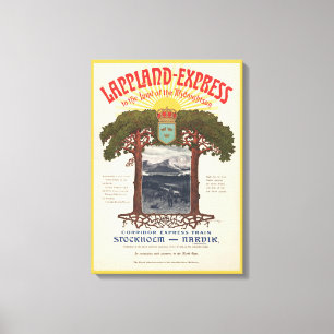 Toile Poster vintage Du Train Lappland-Express