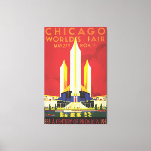 Toile Poster vintage équitable du monde de Chicago