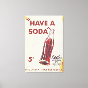 Toile Poster vintage Soda
