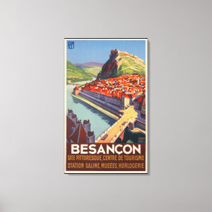Toile Poster Vintage voyage Besancon France Imprimer