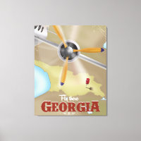 Poster Vintage voyage de Tbilisi Géorgie