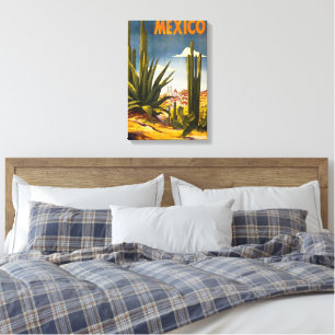 Toile Poster Vintage voyage Mexique