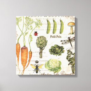 Toile potager vintage