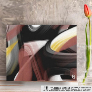 Toile Poudre blanche noire de 14x11 po, tendance de l'ar