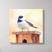 Poulet sur la peinture d'oiseaux Art original