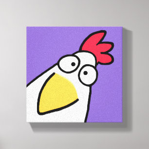 Toile POULET violet SÉRIEUX par Sandra Boynton