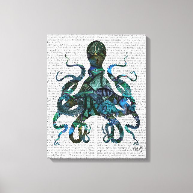 Toile Poulpe bleue (Recto)