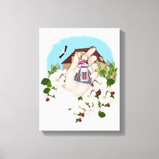 Toile Poupée folklorique ukrainienne, Motanka. Maison na
