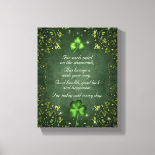 Toile Pour chaque pétale sur le Shamrock - Irlandais Dir