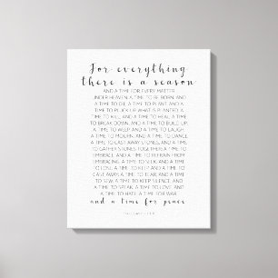Toile Pour Tout Ce Qu'Il Y A, Ecclesiastes 3:1-8