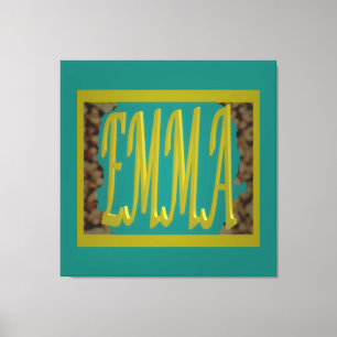 TOILE POUR UNE FILLE APPELÉE EMMA MARINE BLUE PEBLES