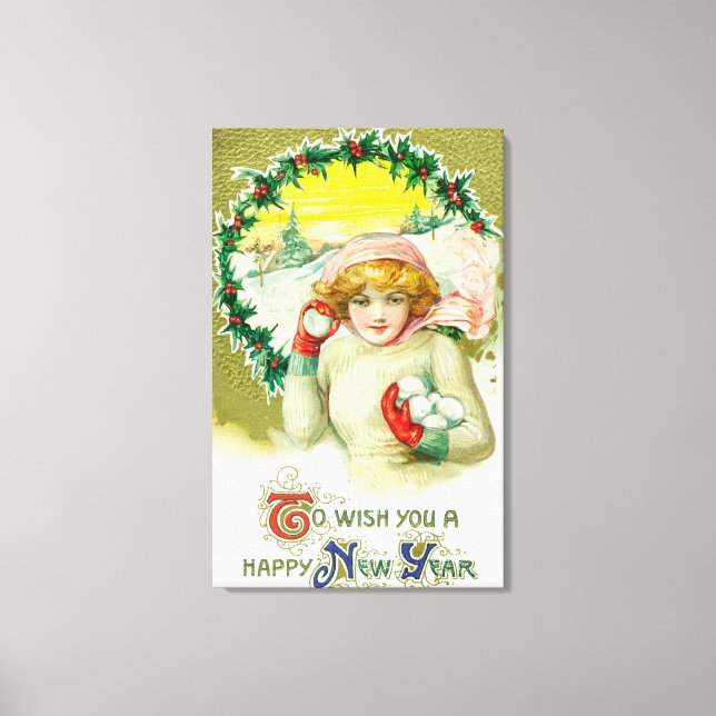 Toile Pour vous souhaiter une bonne année de Snowball co (Recto)