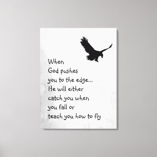 Toile Poussé à l'extrémité Dieu attrape ou enseigne à vo