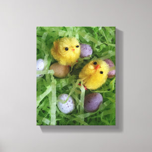 Toile Poussins et œufs
