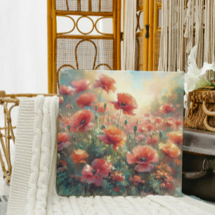 Toile Prairie de Coquelicots Paisible