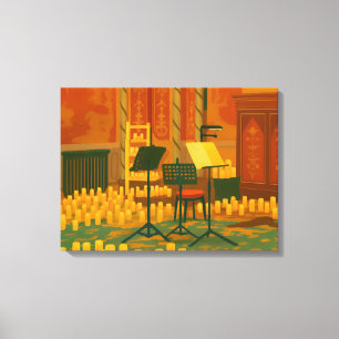 Toile Prelude aux chandelles - Salle de musique, Pavillo