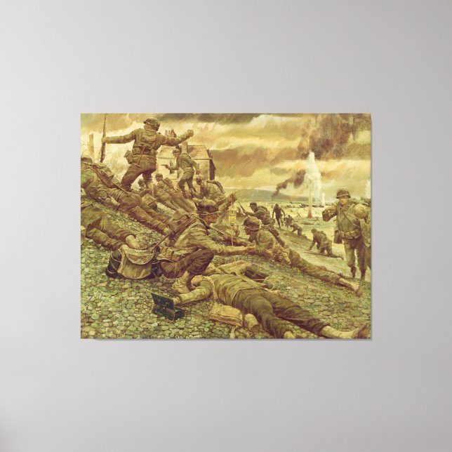 Toile Première vague à Omaha par Ken Riley Deuxième Guer (Recto)