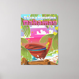 Toile Prenez un Vacances ! Bande dessinée des Bahamas tr