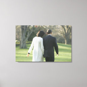 Toile Président Barack Obama et Première Dame Michelle