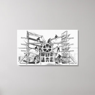 Toile Presse typographique de cylindre inventée par