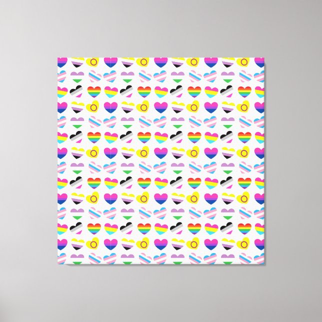 Toile Pride Hearts Imprimer (Recto)