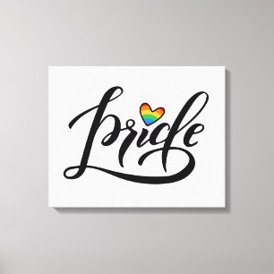 Toile Pride Script Heart