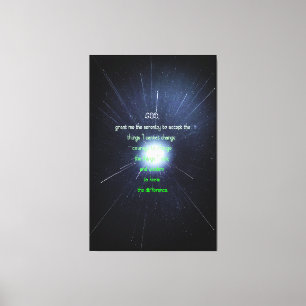 Toile Prière de sérénité Inspirer l'art chrétien Vintage