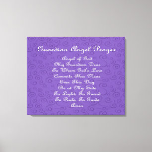 Toile Prière du Guardian Angel violet