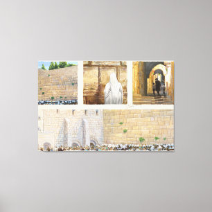 Toile "Prière" Mur Occidental KOTEL Jérusalem Vieille Vi