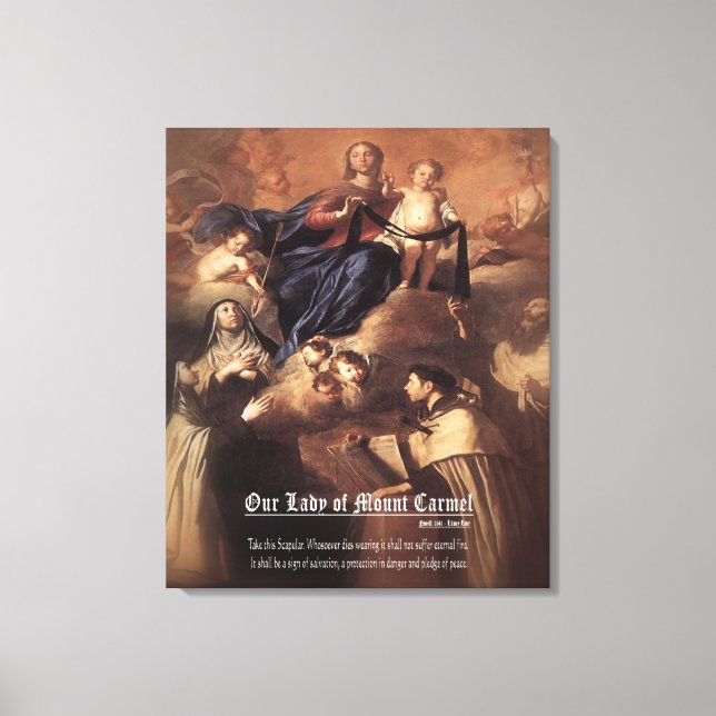 Toile Prière Notre-Dame du Mont Carmel (Recto)