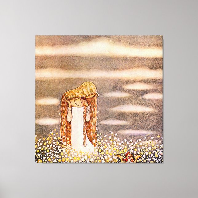 Toile "Princess Tuvstarr" John Bauer Aquarelle (Recto)