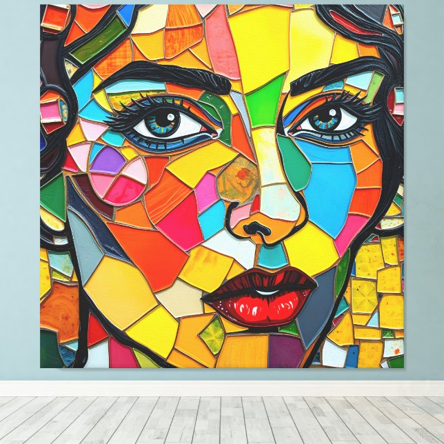 Toile "Prismara" - Fragments de sa flamme (Insitu (Plancher de Bois))